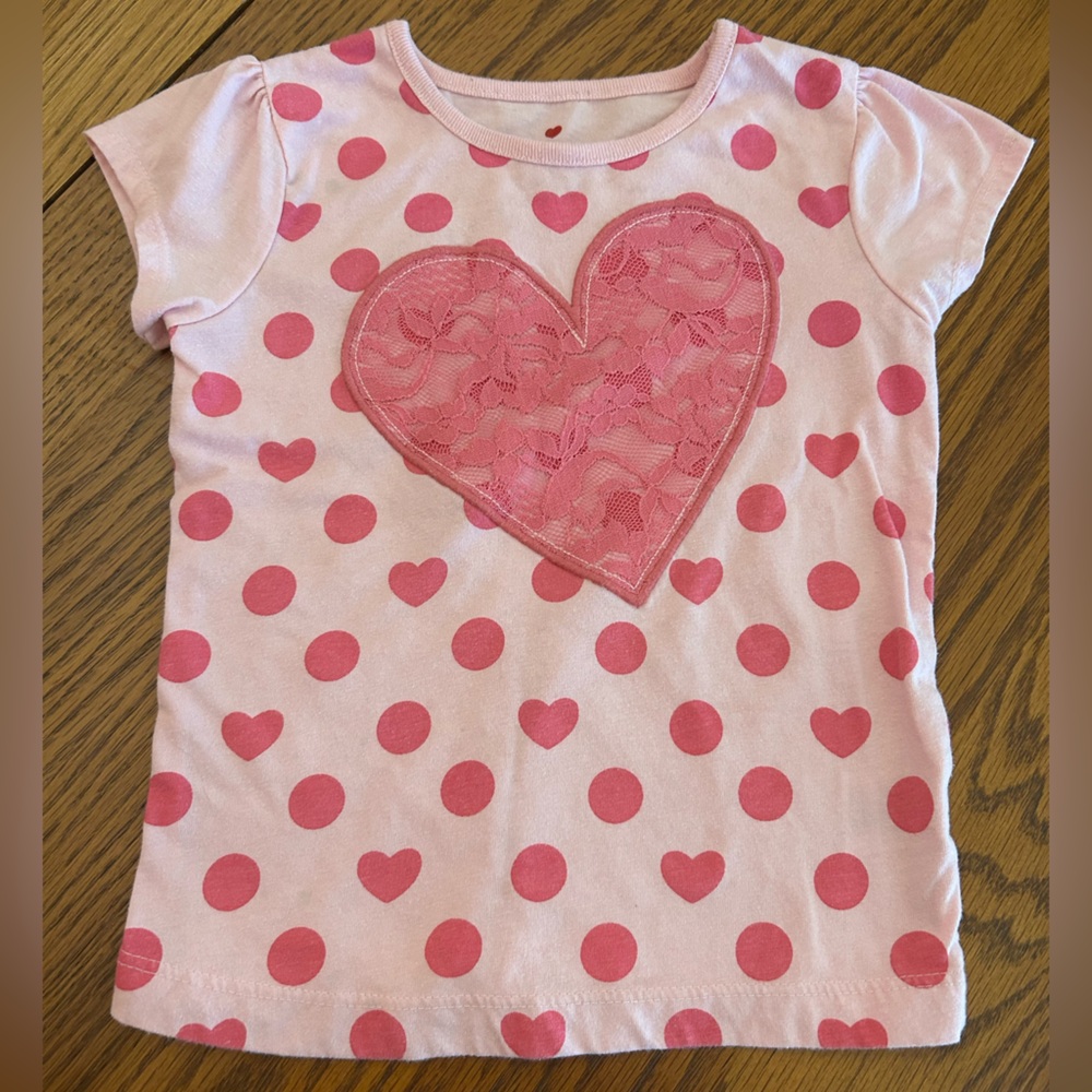 Pink Heart Toddler Shirt